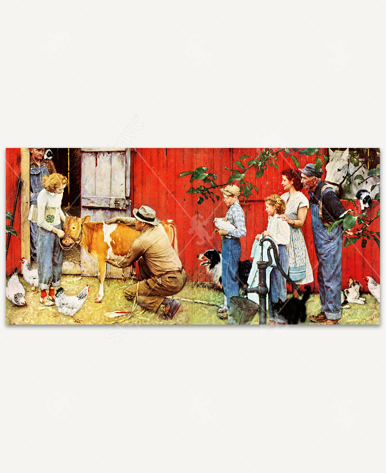 Norman Rockwell Visits A County Agent in Norman Rockwell Thanksgiving Puzzle