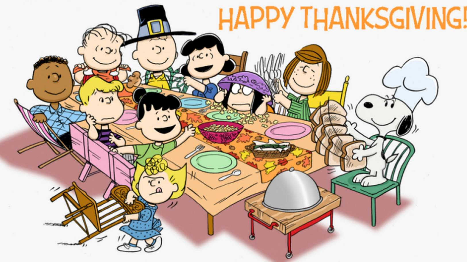 Solve Charlie Brown Thanksgiving Jigsaw Puzzle Online With 104 Pieces within Snoopy Thanksgiving Puzzle