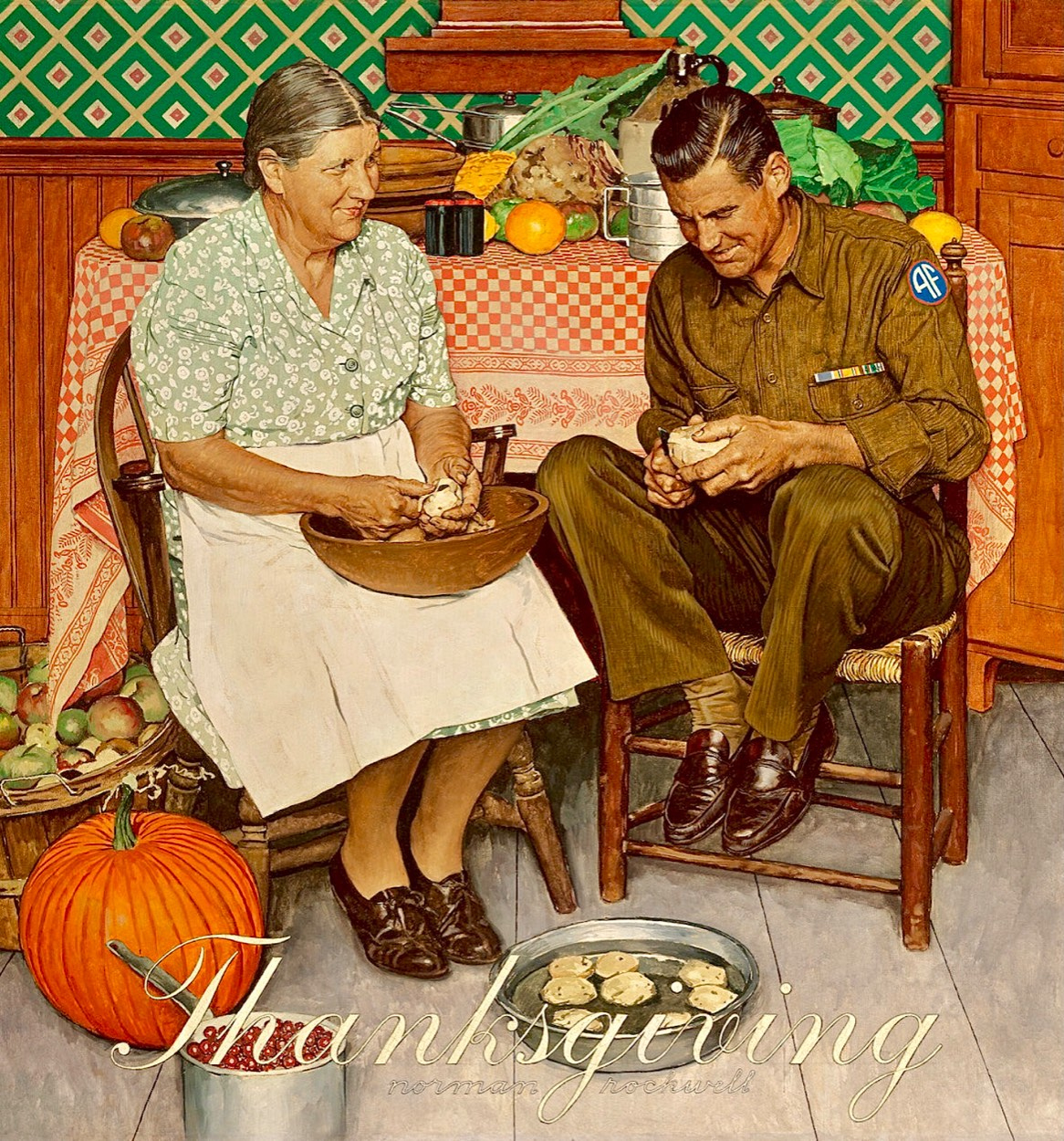 Solve Home For Thanksgiving, 1945, Norman Rockwell (1894-1978 in Norman Rockwell Thanksgiving Jigsaw Puzzle