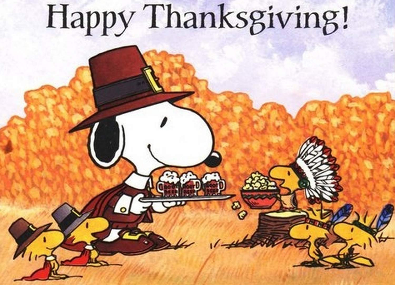 Solve Snoopy Thanksgiving Jigsaw Puzzle Online With 108 Pieces in Snoopy Thanksgiving Puzzle