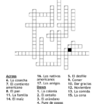 Spanish Thanksgiving Crossword   Wordmint Inside Spanish Thanksgiving Crossword Puzzle