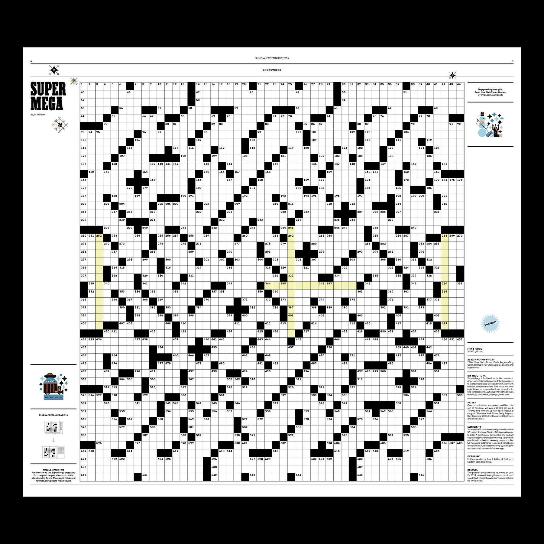 Super Mega 2023 Clues - The New York Times for Thanksgiving With Granny Logic Puzzle Key
