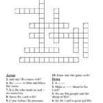 Thankfulness Psalm 100:1 5 Crossword   Wordmint Inside Psalms Of Thanksgiving Crossword Puzzle