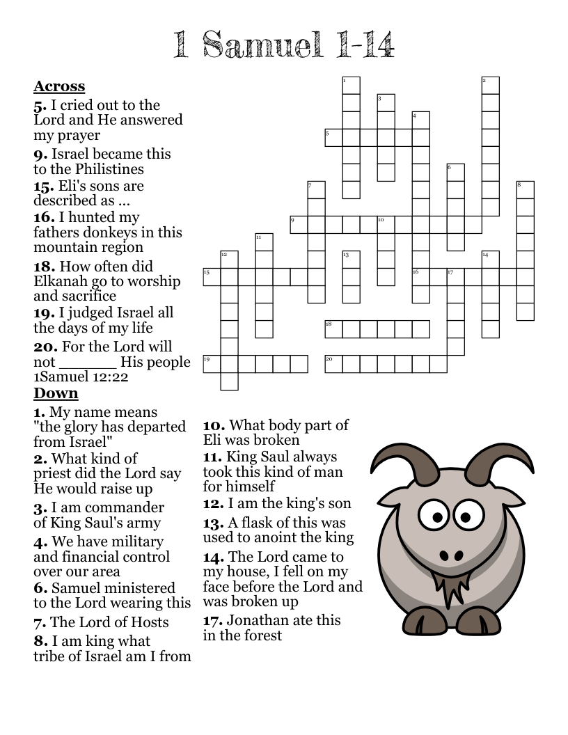 Thankfulness Psalm 100:1-5 Crossword - Wordmint with regard to Psalms of Thanksgiving Crossword Puzzle