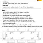Thanksgiving Brain Teasers   14 Free Pdf Printables | Printablee Within Thanksgiving Dinner Logic Puzzle Answers