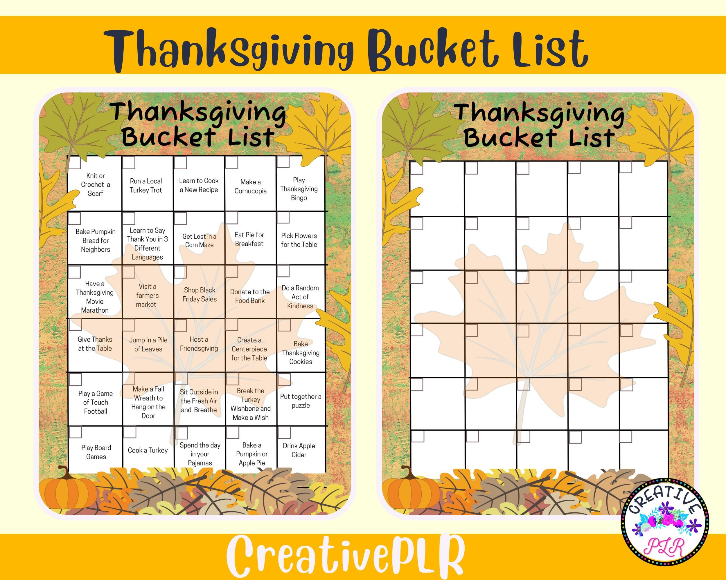 Thanksgiving Bucket List | Printable Bucket List | Holiday inside Thanksgiving With Granny Logic Puzzle Key