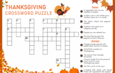 Thanksgiving Crossword Puzzle – Sword & Shield pertaining to Crossword Puzzles Thanksgiving Printable