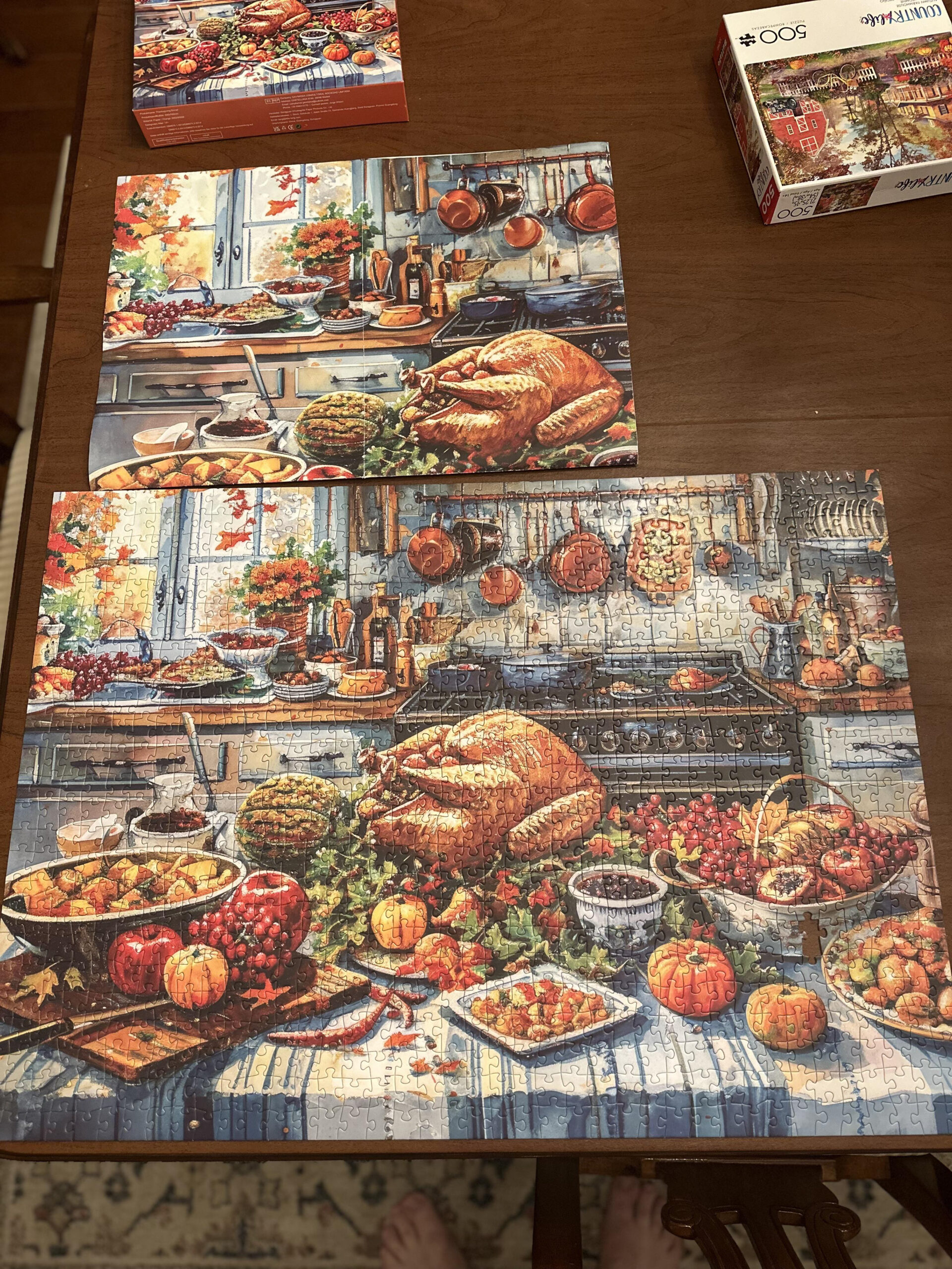 Thanksgiving Dinner” (1000 Pieces, Gavimosa) : R/Jigsawpuzzles pertaining to Ravensburger Thanksgiving Puzzle