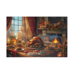 Thanksgiving Feast Jigsaw Puzzle: Cozy Fall Family Game   Etsy In Thanksgiving Themed Jigsaw Puzzles
