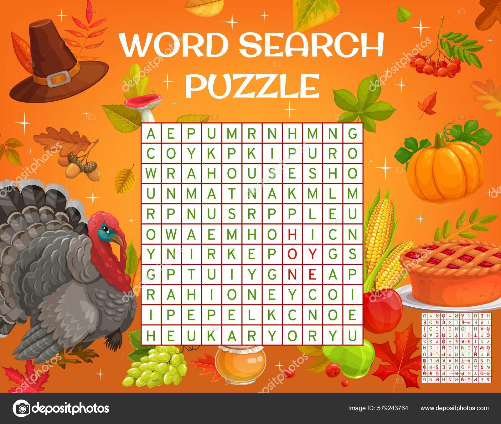 Thanksgiving Feiertag Wortsuche Puzzle Spiel Arbeitsblatt Kinder with regard to Thanksgiving Quiz Puzzle