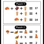 Thanksgiving Logic Puzzles, 10 Math Puzzles, Addition And For Free Thanksgiving Logic Puzzles