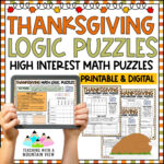 Thanksgiving Math Logic Puzzles Activities For Critical Thinking Pertaining To Thanksgiving Math Logic Puzzles