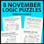 Thanksgiving / November Logic Puzzles – Primeandpi With Thanksgiving Dinner Logic Grid Puzzle Answers