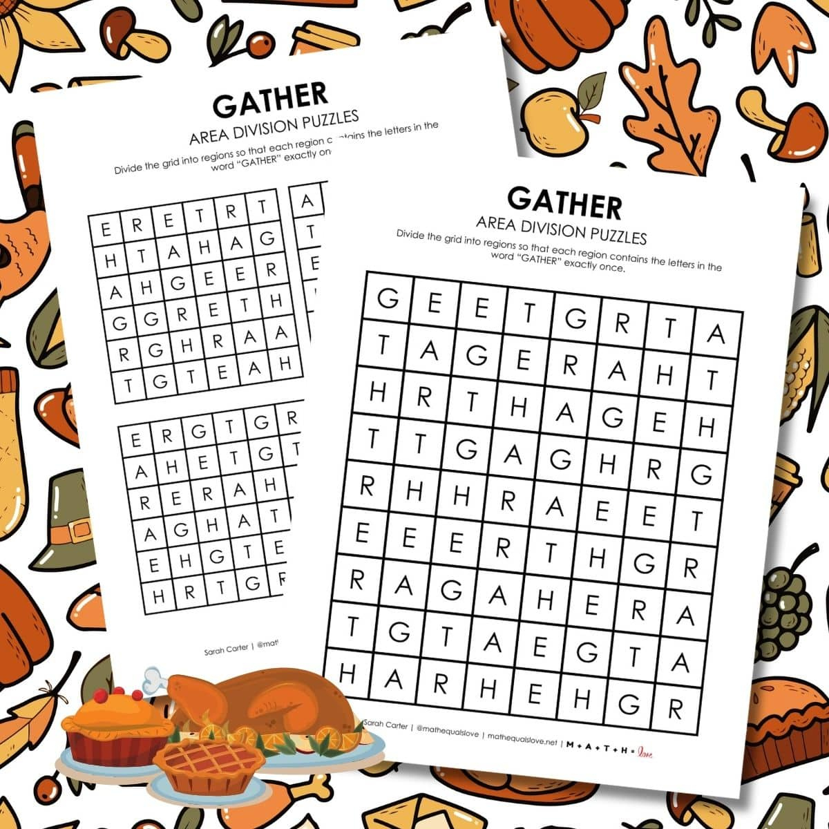 Thanksgiving Puzzles | Math = Love with Thanksgiving Logic Puzzles