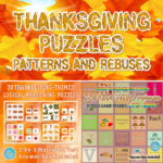 Thanksgiving Puzzles: Patterns And Rebuses | Madeteachers Pertaining To Thanksgiving Rebus Puzzle