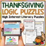 Thanksgiving Reading Logic Puzzles | Activities For Enrichment Within Thanksgiving Logic Puzzles