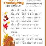 Thanksgiving Secret Message Puzzle Pertaining To Thanksgiving Secret Message Puzzle