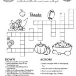 Thanksgiving Themed Crossword Puzzles • Beeloo Printable Crafts Pertaining To Thanksgiving Themed Crossword Puzzle