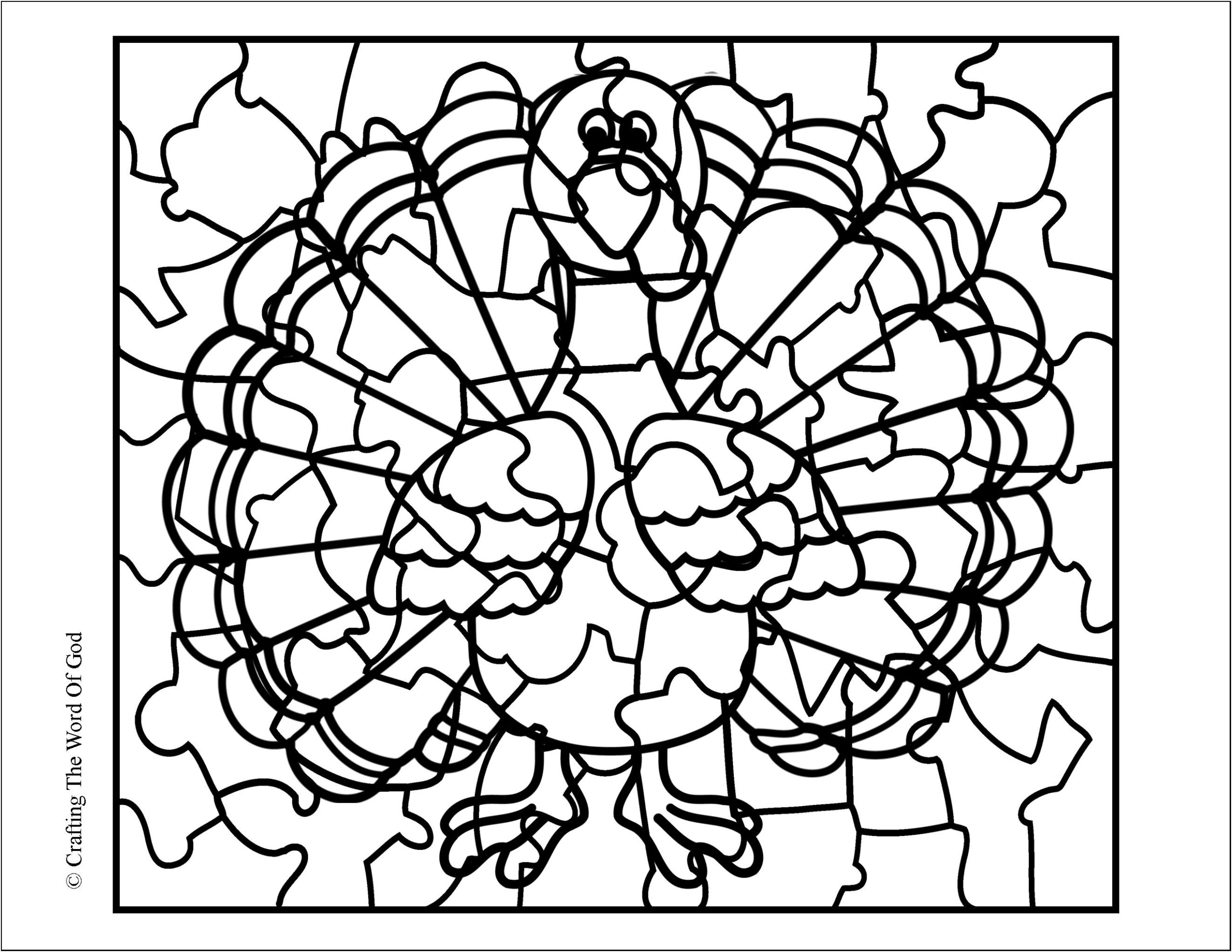 Thanksgiving Turkey Puzzle- Activity Sheet « Crafting The Word Of God throughout Thanksgiving Turkey Puzzle