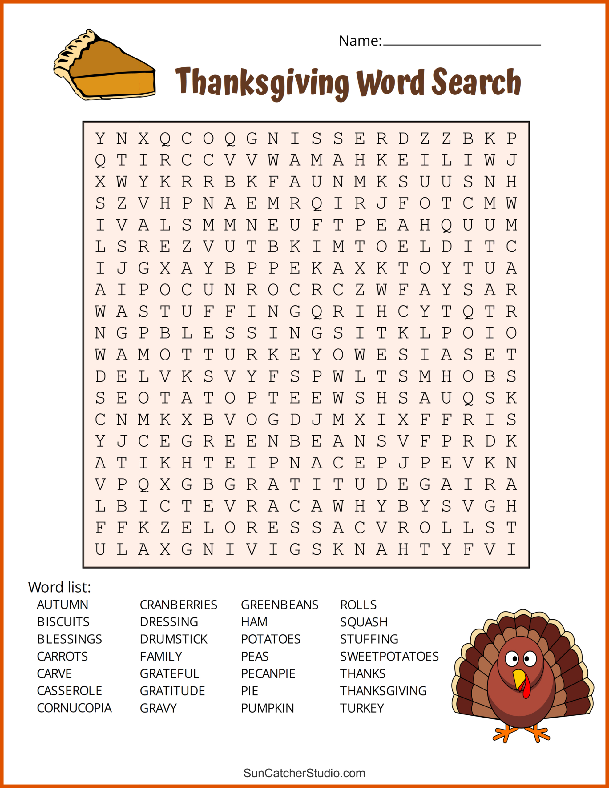 Thanksgiving Word Search (Free Printable Puzzles) – Free inside Thanksgiving A Massive Word Search Puzzle