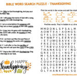Thanksgiving Word Search Puzzle » Reasons For Hope* Jesus For Christian Thanksgiving Puzzles