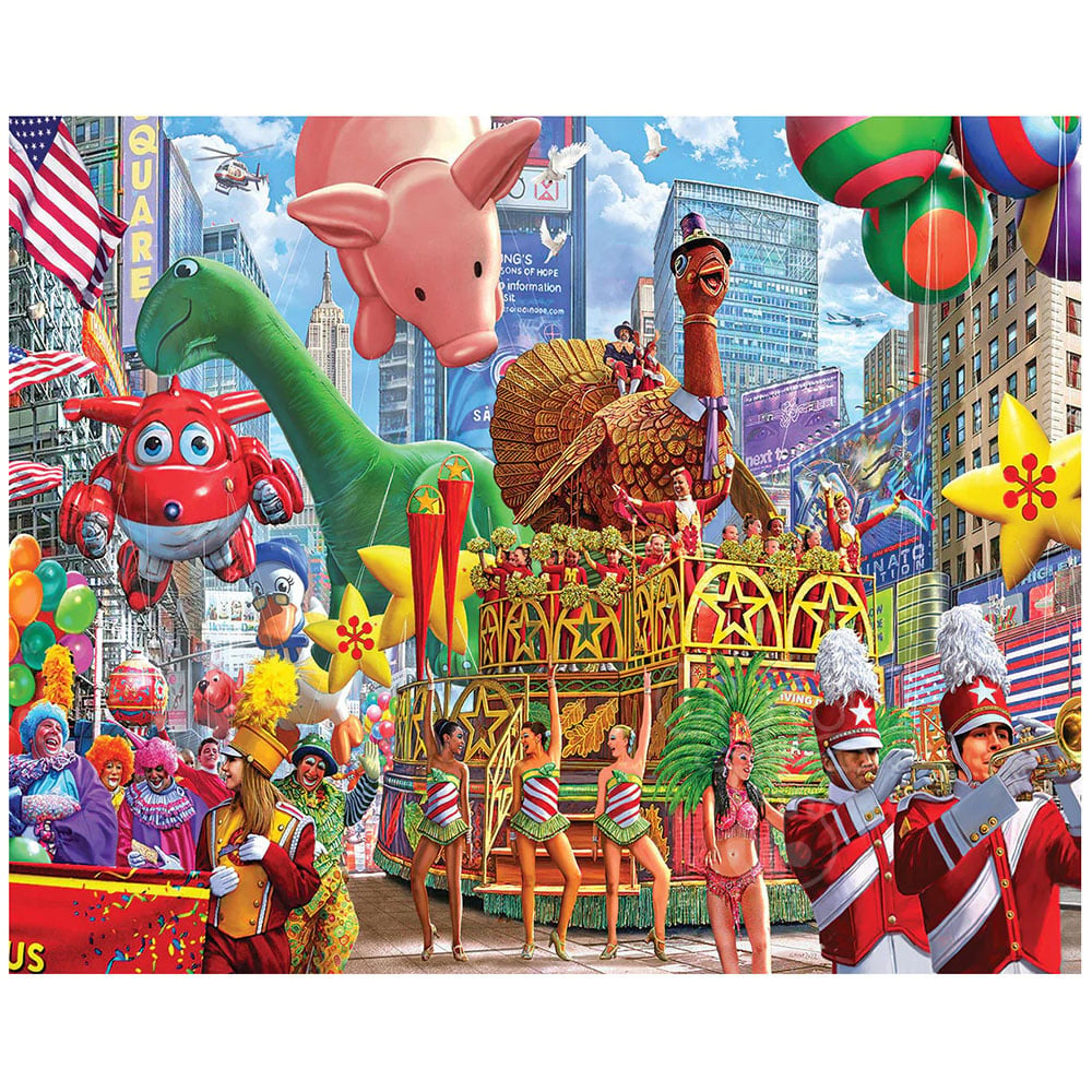 White Mountain Thanksgiving Parade Puzzle 1000Pcs - Puzzles Canada regarding White Mountain Thanksgiving Parade Puzzle
