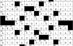 0513-25 Ny Times Crossword 13 May 25, Tuesday – Nyxcrossword regarding Christmas Themed Pub Crawl Crossword