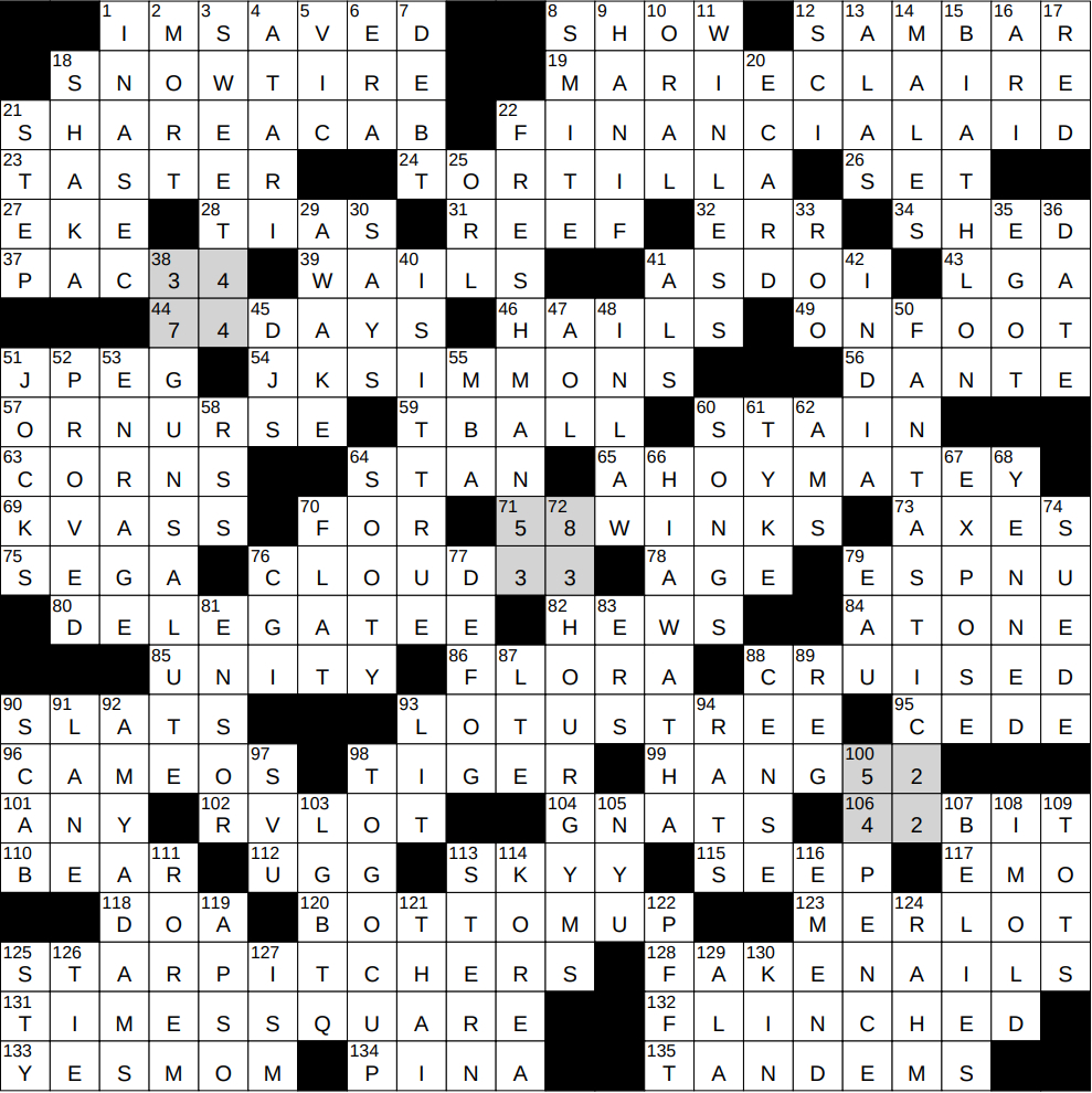 0901-24 Ny Times Crossword 1 Sep 24, Sunday - Nyxcrossword intended for Like Santa After Christmas Presumably Nyt Crossword Clue