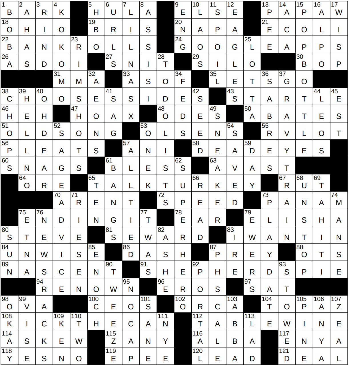 1119 23 ny times crossword 19 nov 23 sunday nyxcrossword with regard to a visit from saint nicholas on christmas eg crossword 1119-23 Ny Times Crossword 19 Nov 23, Sunday - Nyxcrossword with regard to A Visit From Saint Nicholas On Christmas Eg Crossword