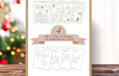 12 Days Of Christmas Crossword Puzzles (Free Printable) – Once in Tree In The 12 Days Of Christmas Crossword