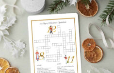 12 Days Of Christmas Crossword Puzzles (Free Printable) – Once with regard to Twelve Days of Christmas Crossword