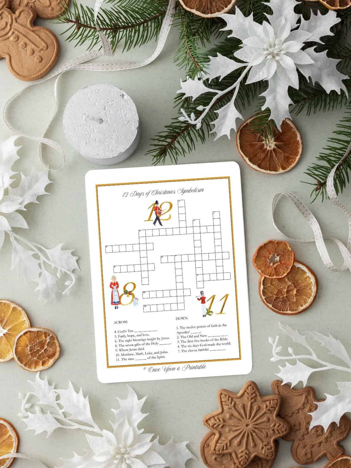 12 Days Of Christmas Crossword Puzzles (Free Printable) - Once with regard to Twelve Days of Christmas Crossword