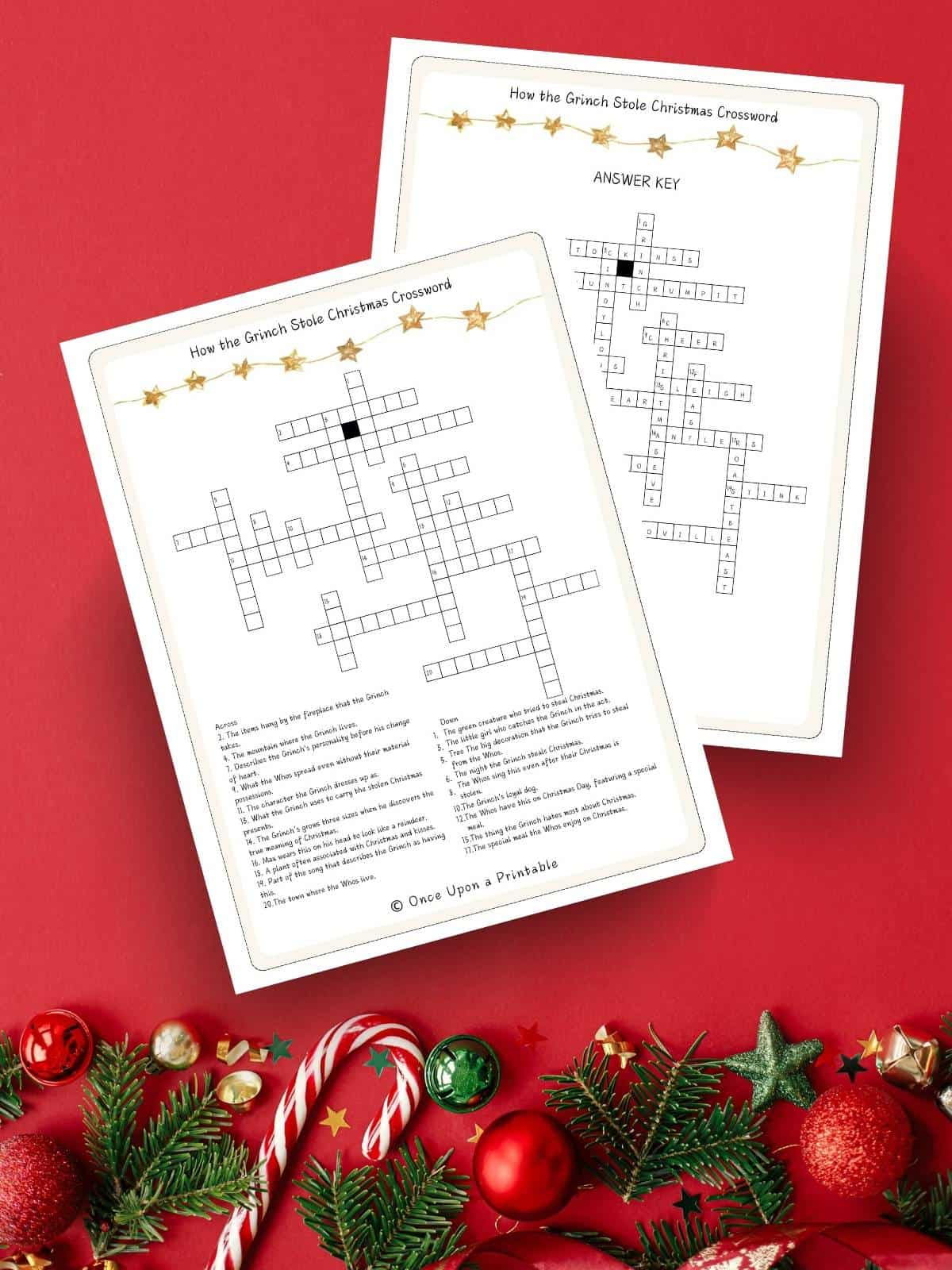 5 How The Grinch Stole Christmas Crossword Puzzles Free - Once pertaining to How the Grinch Stole Christmas Crossword Puzzle Answer Key
