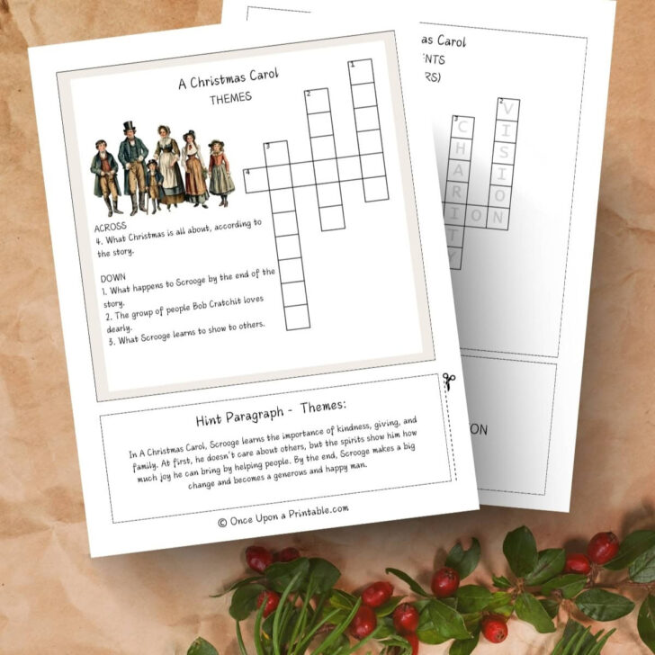 A Christmas Carol By Charles Dickens Crossword Puzzle A Christmas Carol By Charles Dickens Crossword Puzzle