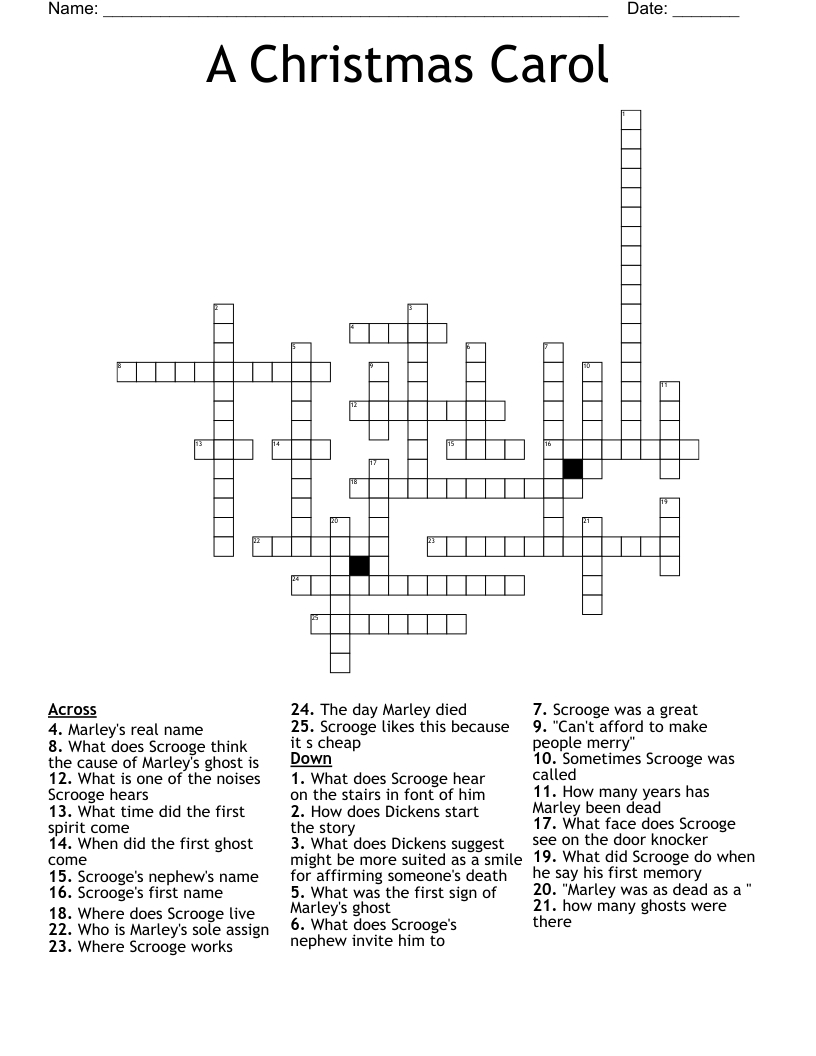 a christmas carol crossword wordmint with regard to christmas carol start crossword A Christmas Carol Crossword - Wordmint with regard to Christmas Carol Start Crossword
