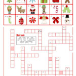 A Christmas Crossword With Word Ban…: English Esl Worksheets Pdf & Doc Regarding Christmas Crossword With Word Bank