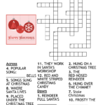 A Christmas Crossword   Wordmint With Regard To Christmas Crossword Answer Sheet