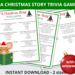 A Christmas Story Trivia, Christmas Trivia, Holiday Party Game Inside A Christmas Story Best Lines Crossword Answers