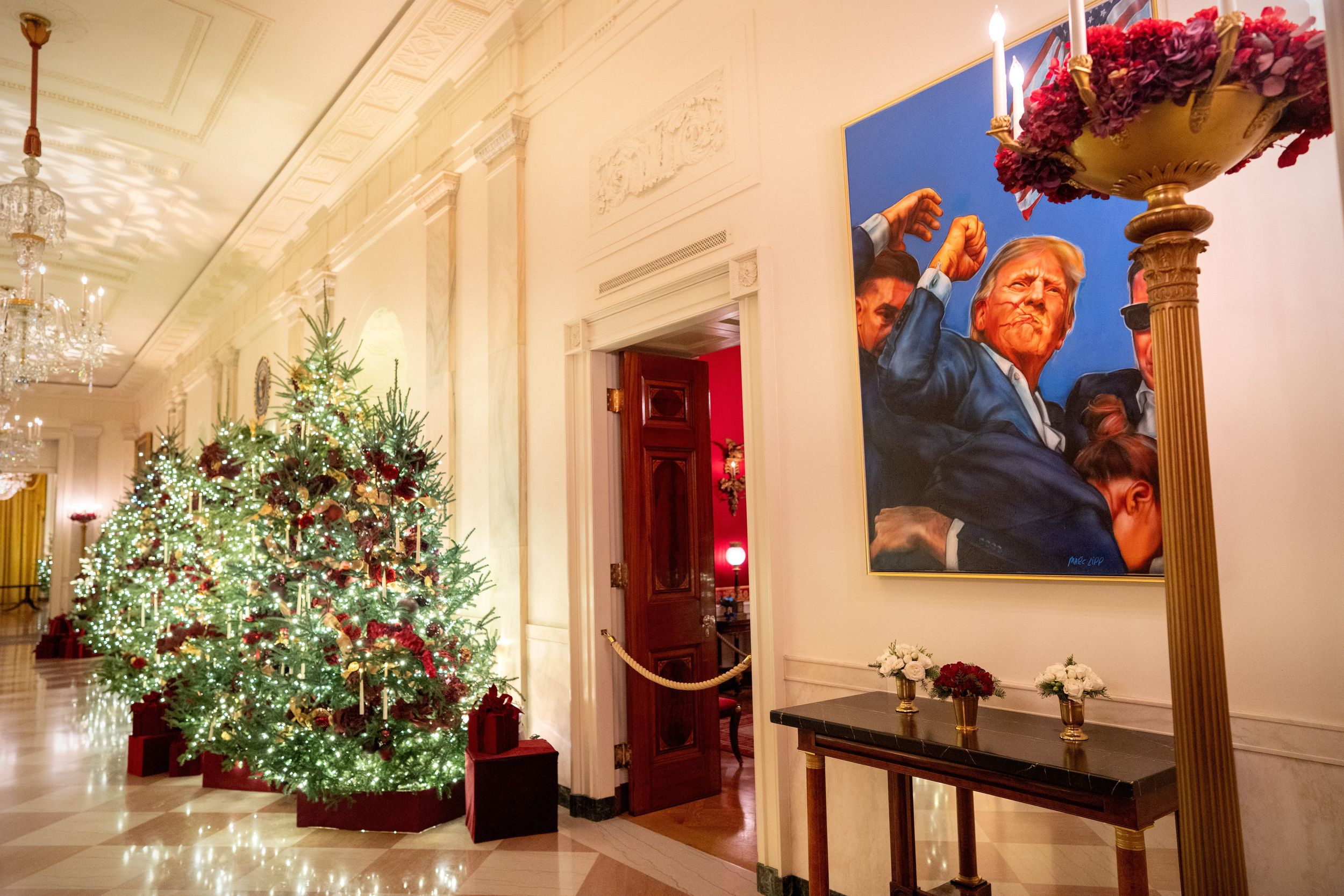 A Pared-Back White House Christmas — With A Trump Lego Portrait intended for Christmas At The White House Crossword Answer Key
