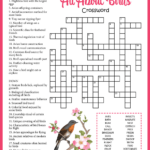 All About Birds Crossword Intended For Christmas Bird Crossword Clue