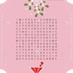 Beautiful Christmas Word Search Puzzle. Crossword Game About Intended For Post Christmas Event Crossword Clue