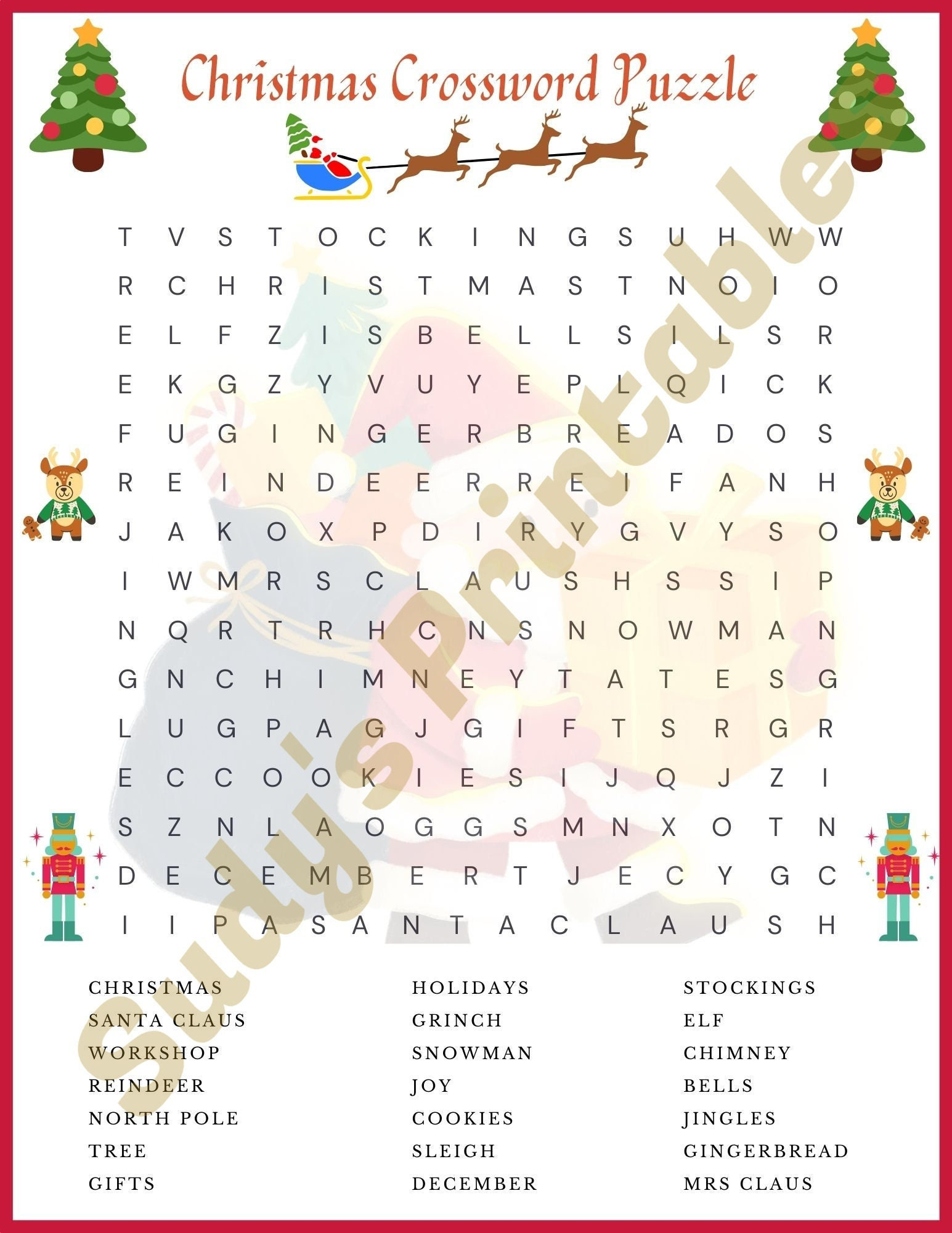 Buy Christmas Crossword Puzzle Fun For Children Activity During with Christmas Crossword Puzzle Kids
