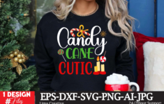 Candy Cane Cutic T-Shirt Design, Winter Svg Bundle, Christmas Svg regarding Yankee Blank Christmas Party Tradition Crossword