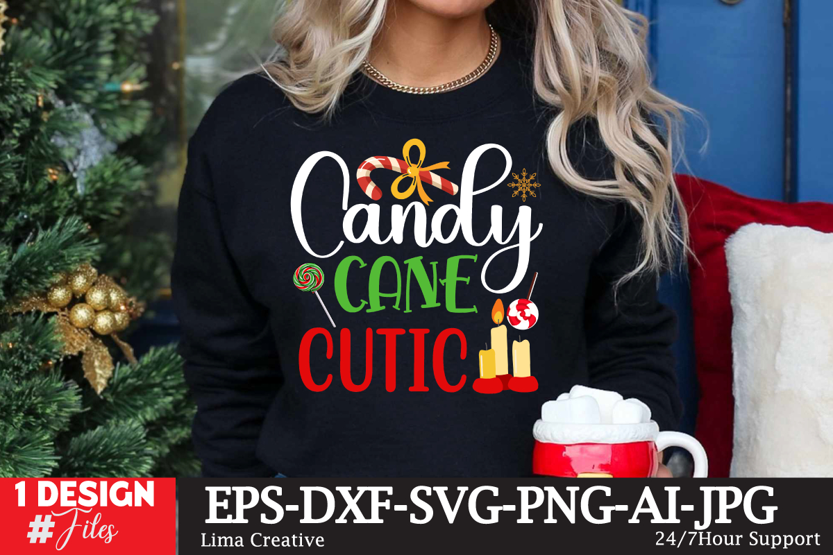 Candy Cane Cutic T-Shirt Design, Winter Svg Bundle, Christmas Svg regarding Yankee Blank Christmas Party Tradition Crossword