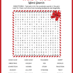 Candy Cane Word Search   Christmas Puzzles Throughout Christmas Candy Shape Crossword