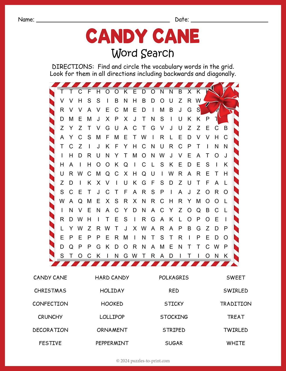 candy cane word search christmas puzzles throughout christmas candy shape crossword Candy Cane Word Search - Christmas Puzzles throughout Christmas Candy Shape Crossword