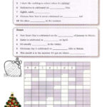 Celebrations Around The World …: English Esl Worksheets Pdf & Doc For Christmas Around The World Crossword Puzzle
