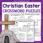 Christian Easter Crossword Puzzle Packet   Mamas Learning Corner Pertaining To Easter Or Passover But Not Christmas Crossword Clue