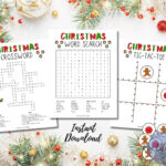 Christmas Activity Bundle, Instant Download, Word Search Pertaining To Christmas Tree Glitter Crossword Clue