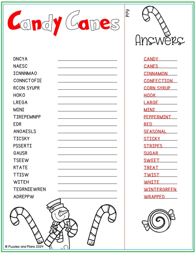christmas candy canes word scramble puzzlesandplans with bit of christmas candy crossword Christmas Candy Canes Word Scramble - Puzzlesandplans with Bit Of Christmas Candy Crossword